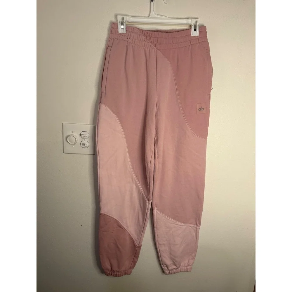 Alo Make Waves Sweatpants Sunset Pink Tonal Size XS Men/S Women NWT $148 MSRP